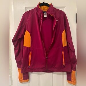 Patagonia - Women’s medium Soft Shell Full Zip Running Jacket Pink Orange 2091